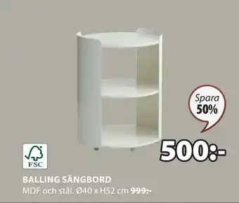 JYSK BALLING SÄNGBORD erbjuda
