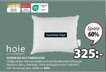 JYSK DOWNLIKE ECO FIBERKUDDE erbjuda