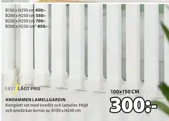 JYSK ANDAMMEN LAMELLGARDIN erbjuda