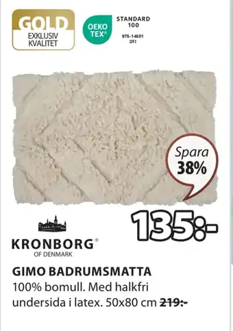 JYSK GIMO BADRUMSMATTA erbjuda