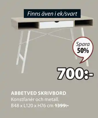 JYSK ABBETVED SKRIVBORD erbjuda