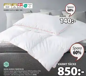 JYSK ROYAL NORDIC FIBERTÄCKE erbjuda