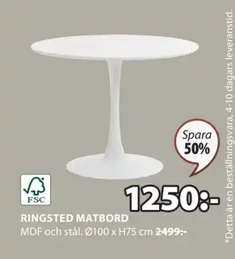 JYSK RINGSTED MATBORD erbjuda