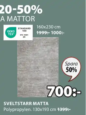 JYSK SVELTSTARR MATTA erbjuda