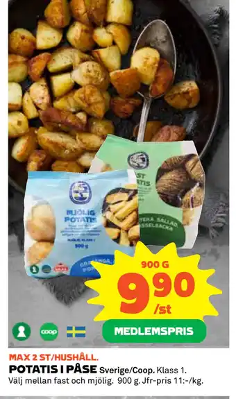 Coop Daglivs POTATIS I PÅSE erbjuda