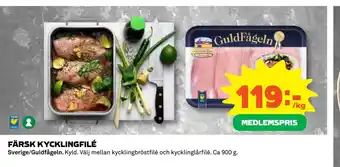 Coop Daglivs FÄRSK KYCKLINGFILÉ erbjuda