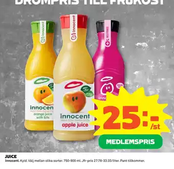 Coop Daglivs JUICE erbjuda