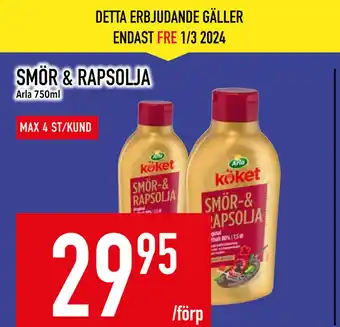 Matdax SMÖR & RAPSOLJA erbjuda