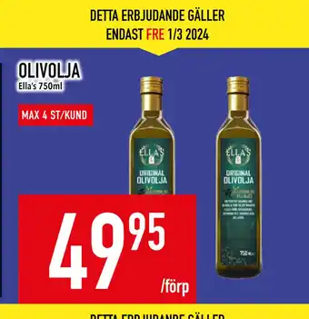 Matdax OLIVOLJA erbjuda