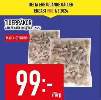 Matdax TIGERRÄKOR erbjuda