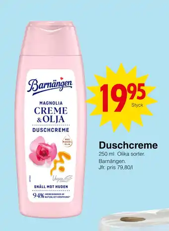 Matöppet Duschcreme erbjuda
