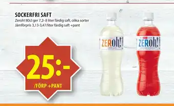 Matvärlden Tensta SOCKERFRI SAFT erbjuda