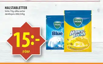 Matvärlden Tensta HALSTABLETTER erbjuda