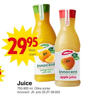 Matöppet Juice erbjuda