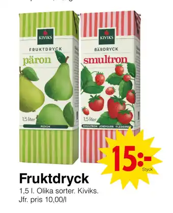 Matöppet Fruktdryck erbjuda