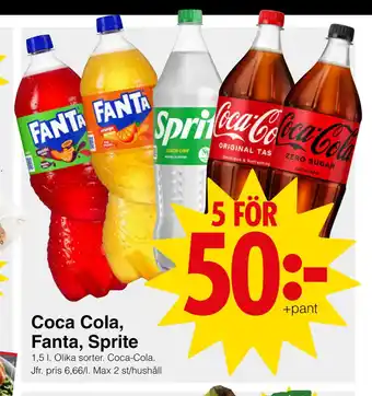Matöppet Coca Cola, Fanta, Sprite erbjuda