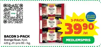 Coop Forum BACON 3-PACK erbjuda