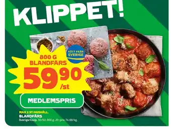 Coop Forum BLANDFÄRS erbjuda