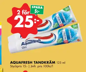ÖoB AQUAFRESH TANDKRÄM erbjuda