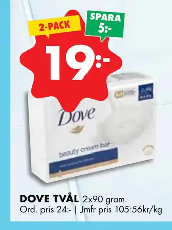 ÖoB DOVE TVÅL erbjuda