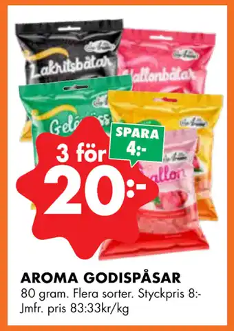 ÖoB AROMA GODISPÅSAR erbjuda