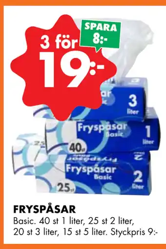 ÖoB FRYSPÅSAR erbjuda