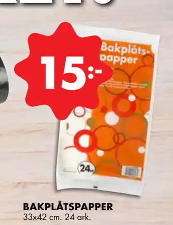 ÖoB BAKPLÅTSPAPPER erbjuda