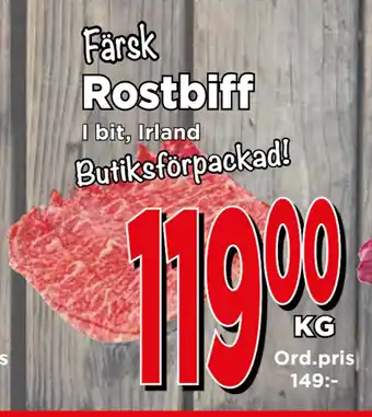 Supergrossen Rostbiff erbjuda