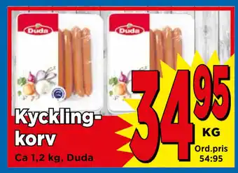 Supergrossen Kycklingkorv erbjuda