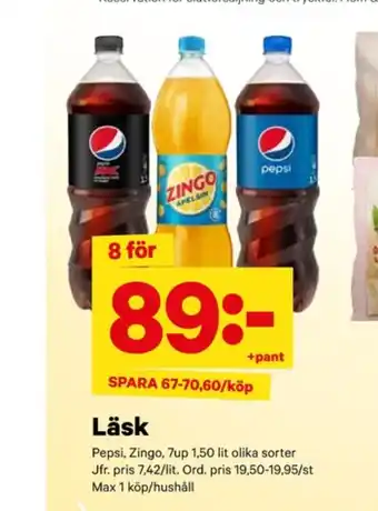 City Gross Pepsi max läskedryck erbjuda