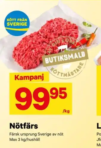 City Gross Garant nötfärs erbjuda