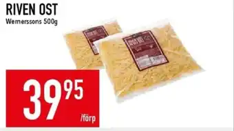 Matdax Wernerssons riven ost erbjuda