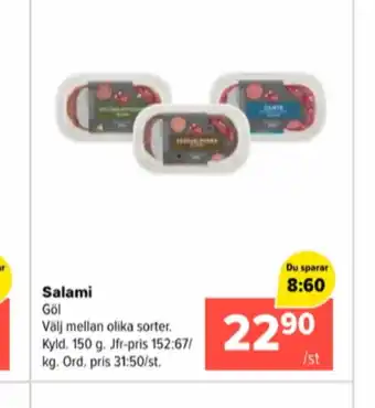 Coop Extra Gøl salami erbjuda