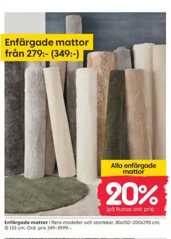 Rusta Elsa form mattor erbjuda