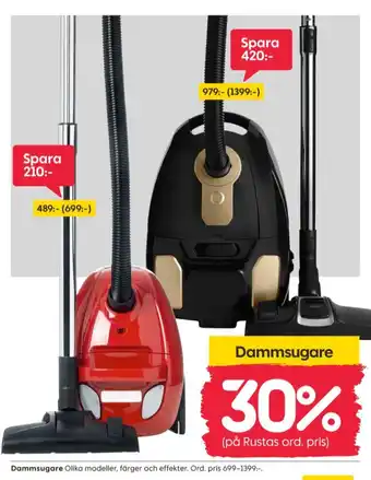 Rusta Kronoswiss dammsugare erbjuda