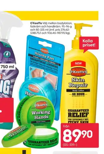Rusta O keeffees bodylotion erbjuda