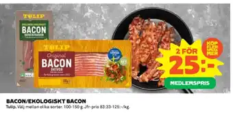 Coop Tulip baconskivor erbjuda