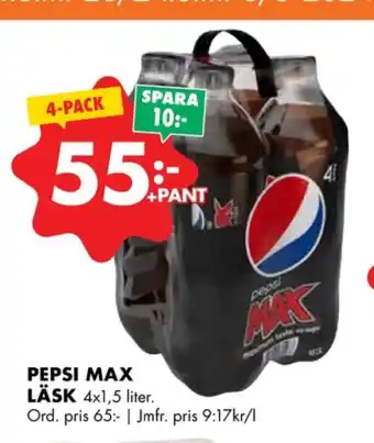 ÖoB Pepsi max läskedryck erbjuda