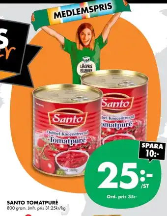 ÖoB Santo tomatpuré erbjuda