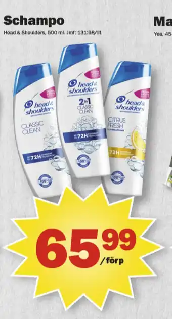 Pekås Head&shoulders shampoo erbjuda