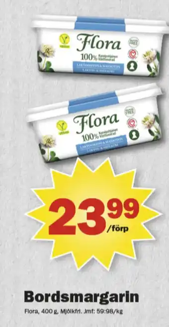 Pekås Flora smörgåsmargarin erbjuda