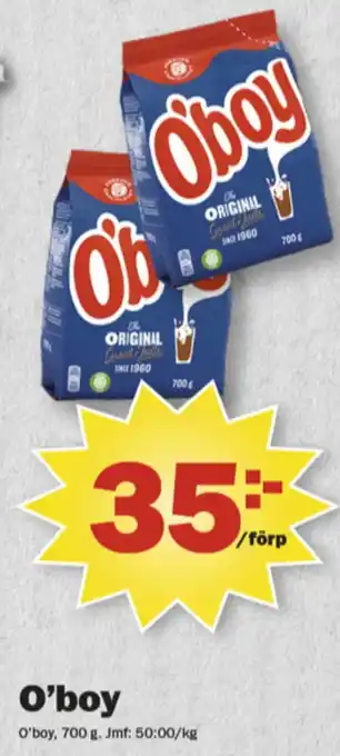 Pekås Oboy chokladpulver erbjuda