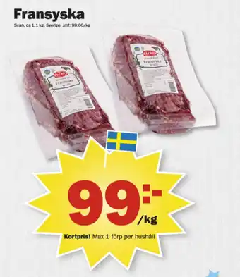 Pekås Scan nötstek erbjuda