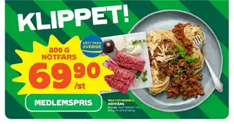 Stora Coop nötfärs 12% erbjuda