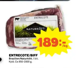 Stora Coop Naturkött entrecôte erbjuda