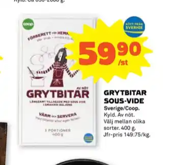 Stora Coop Coop grytbitar erbjuda