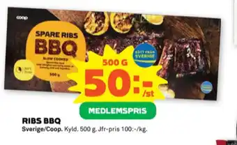 Stora Coop Coop spareribs bbq erbjuda