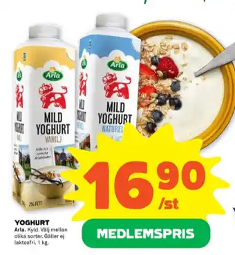 Stora Coop Arla yoghurt erbjuda