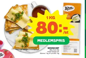 Stora Coop X-tra skivad edamer erbjuda