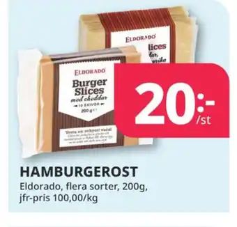 Tempo Eldorado burger slices cheddar erbjuda